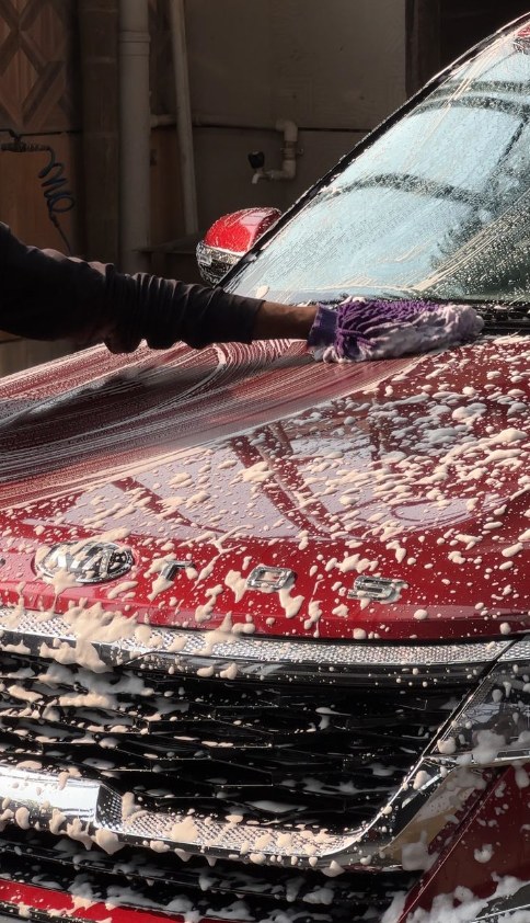 Foam wash in progress